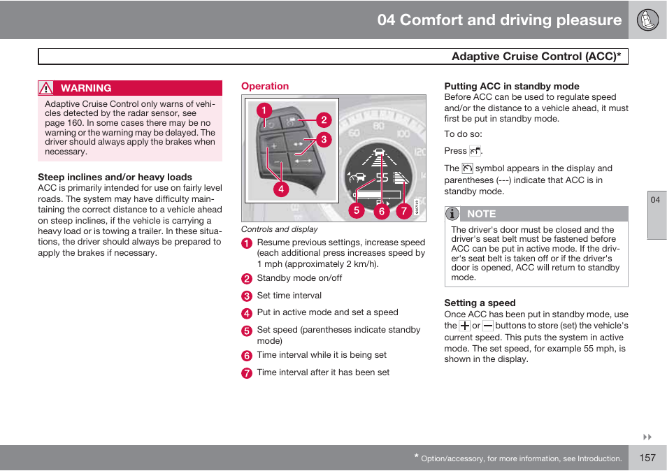04 comfort and driving pleasure | Volvo S60 User Manual | Page 157 / 358