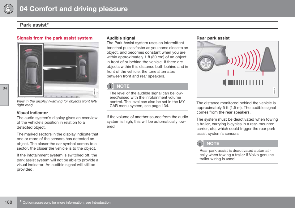 04 comfort and driving pleasure | Volvo S60 User Manual | Page 188 / 358