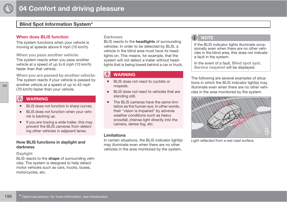 04 comfort and driving pleasure | Volvo S60 User Manual | Page 196 / 358