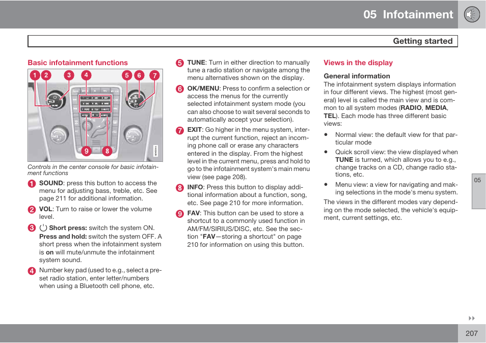05 infotainment | Volvo S60 User Manual | Page 207 / 358