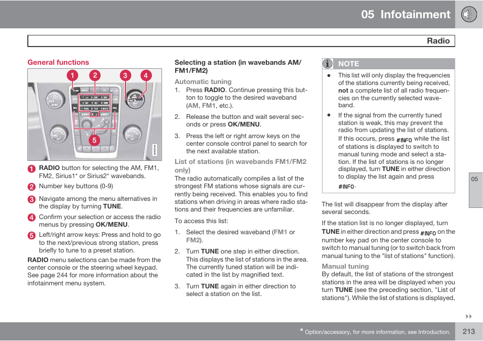 05 infotainment | Volvo S60 User Manual | Page 213 / 358