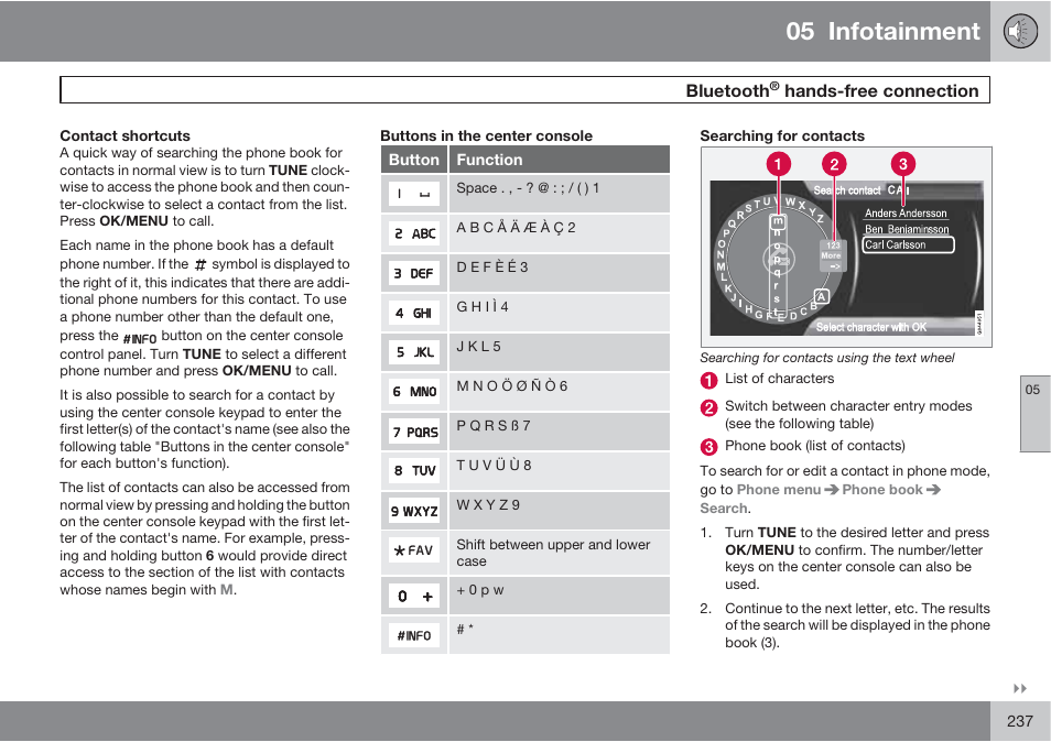 05 infotainment | Volvo S60 User Manual | Page 237 / 358