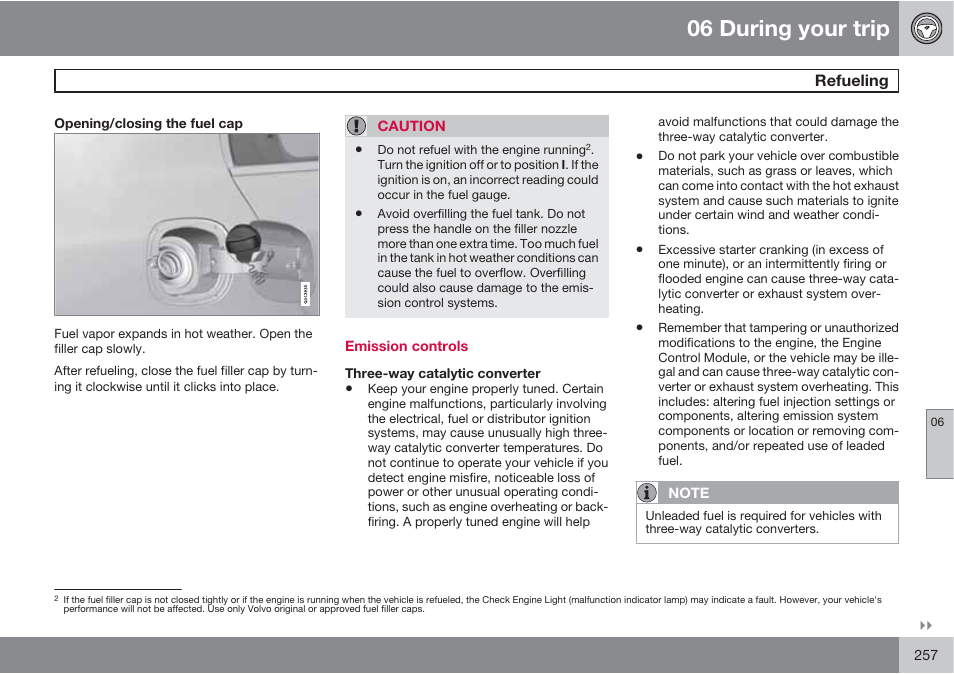 06 during your trip | Volvo S60 User Manual | Page 257 / 358