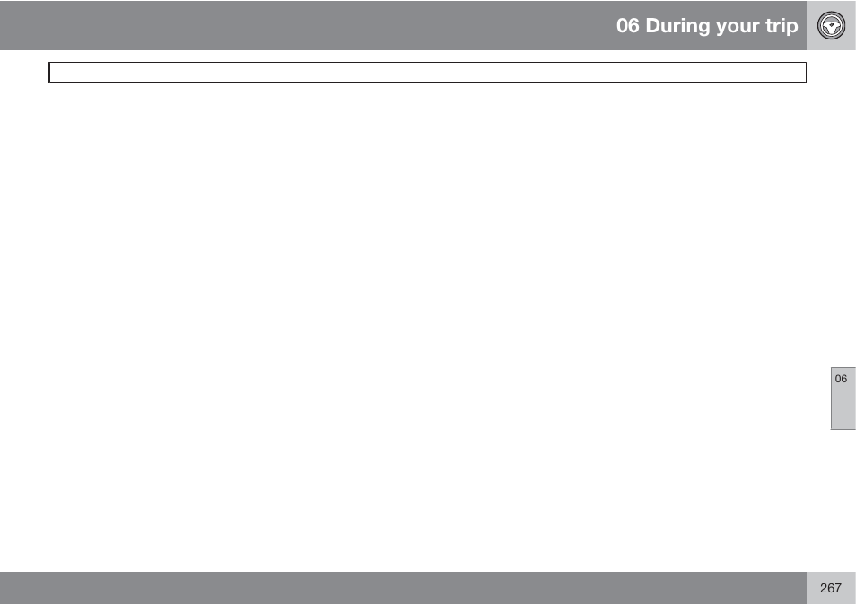 06 during your trip | Volvo S60 User Manual | Page 267 / 358