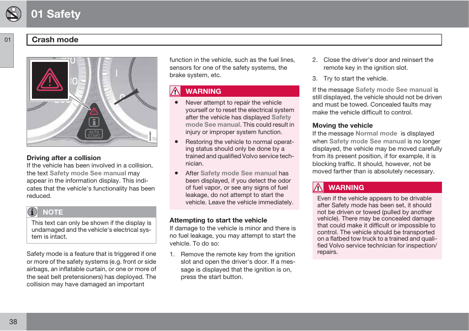 01 safety | Volvo S60 User Manual | Page 38 / 358