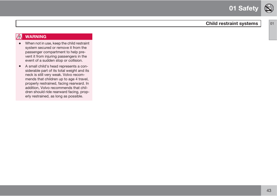 01 safety | Volvo S60 User Manual | Page 43 / 358
