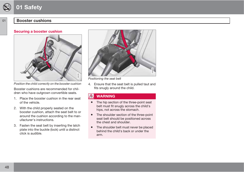 01 safety | Volvo S60 User Manual | Page 48 / 358