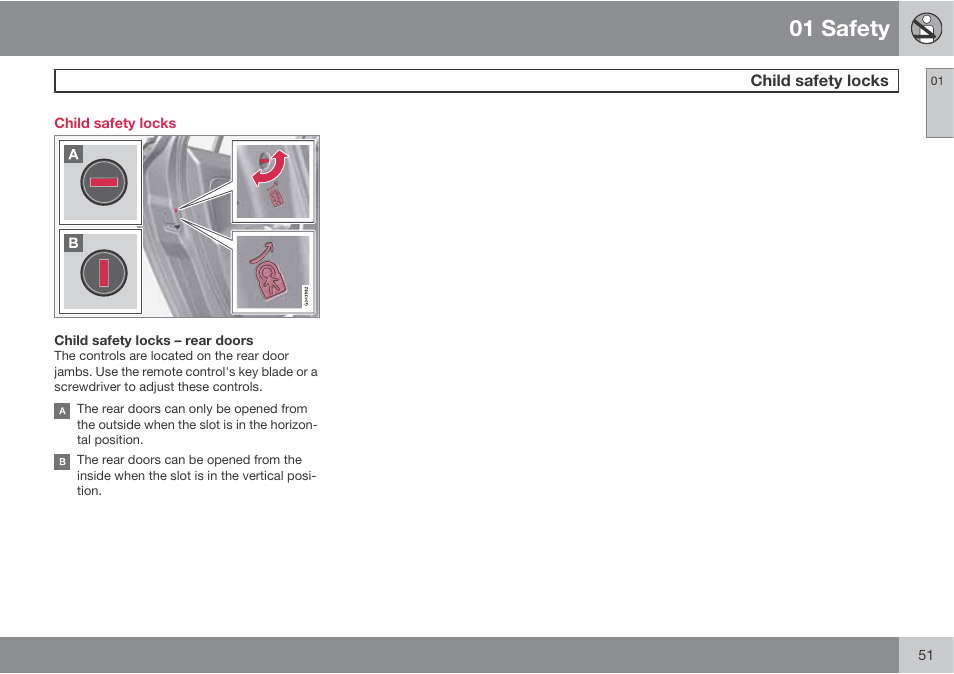 01 safety | Volvo S60 User Manual | Page 51 / 358