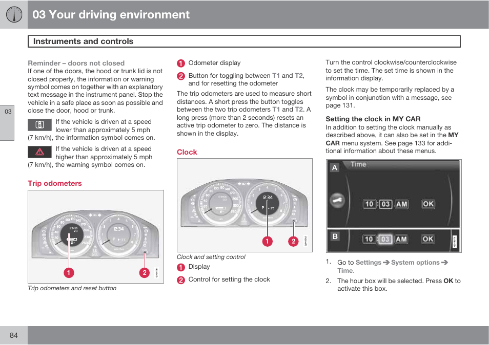 03 your driving environment | Volvo S60 User Manual | Page 84 / 358