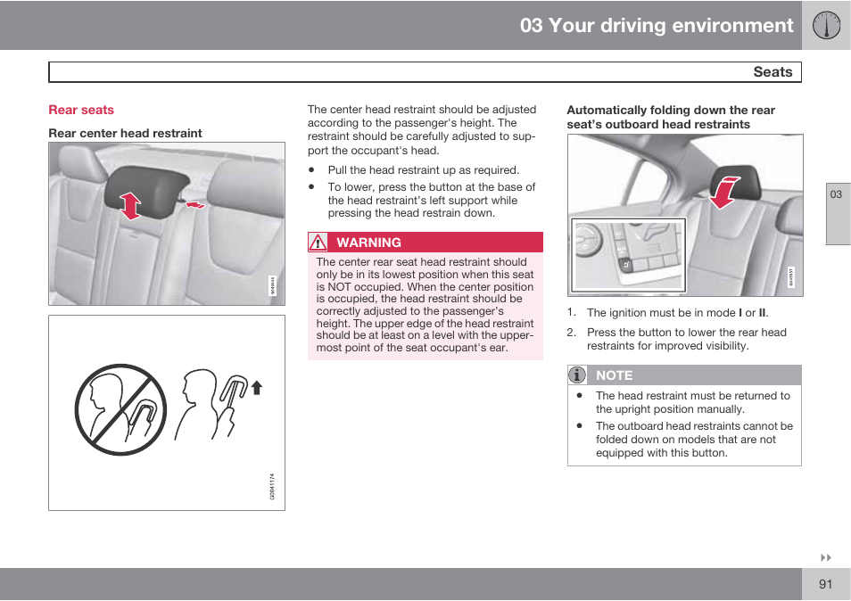 03 your driving environment | Volvo S60 User Manual | Page 91 / 358