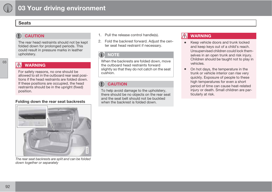 03 your driving environment | Volvo S60 User Manual | Page 92 / 358
