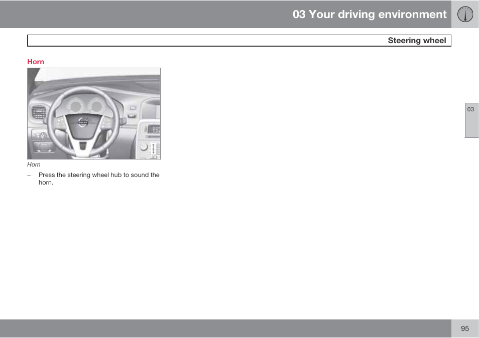 03 your driving environment | Volvo S60 User Manual | Page 95 / 358