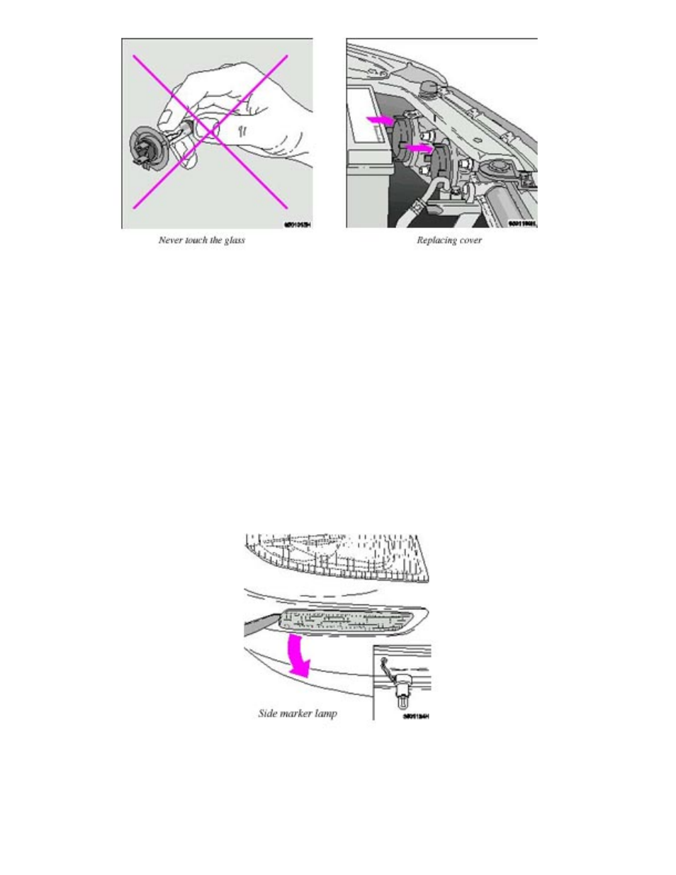 Installing high/low beam headlight bulbs, Insert the new bulb in the headlight unit, Reconnect the connector and wiring | Volvo S40 User Manual | Page 120 / 189