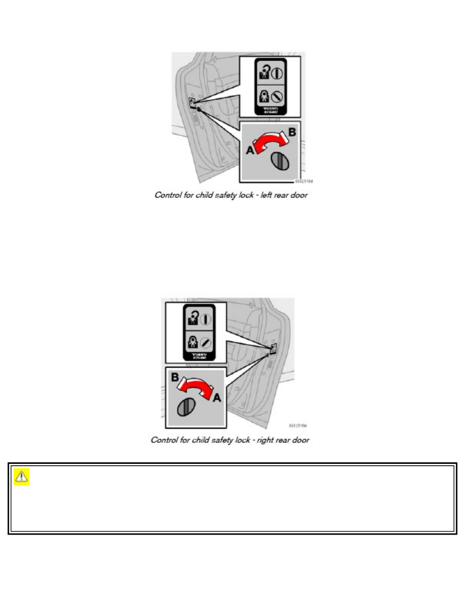 Child safety locks | Volvo V70 User Manual | Page 127 / 283