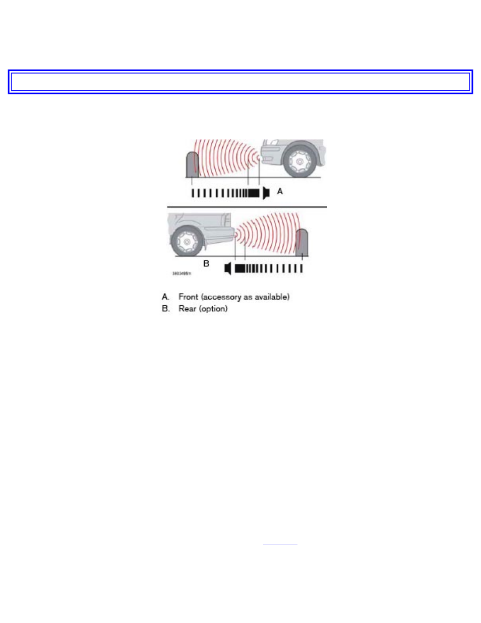 For more information on this function, Pg. 153 starting and driving, Front/rear park assist (option/accessory) | Volvo V70 User Manual | Page 170 / 283