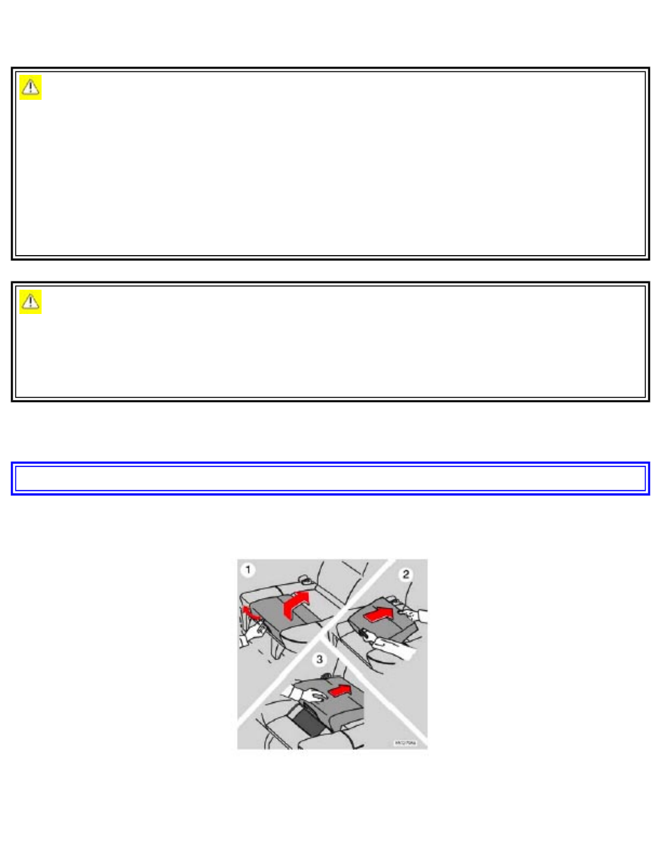 Pg. 41 safety, Integrated booster cushion | Volvo V70 User Manual | Page 43 / 283