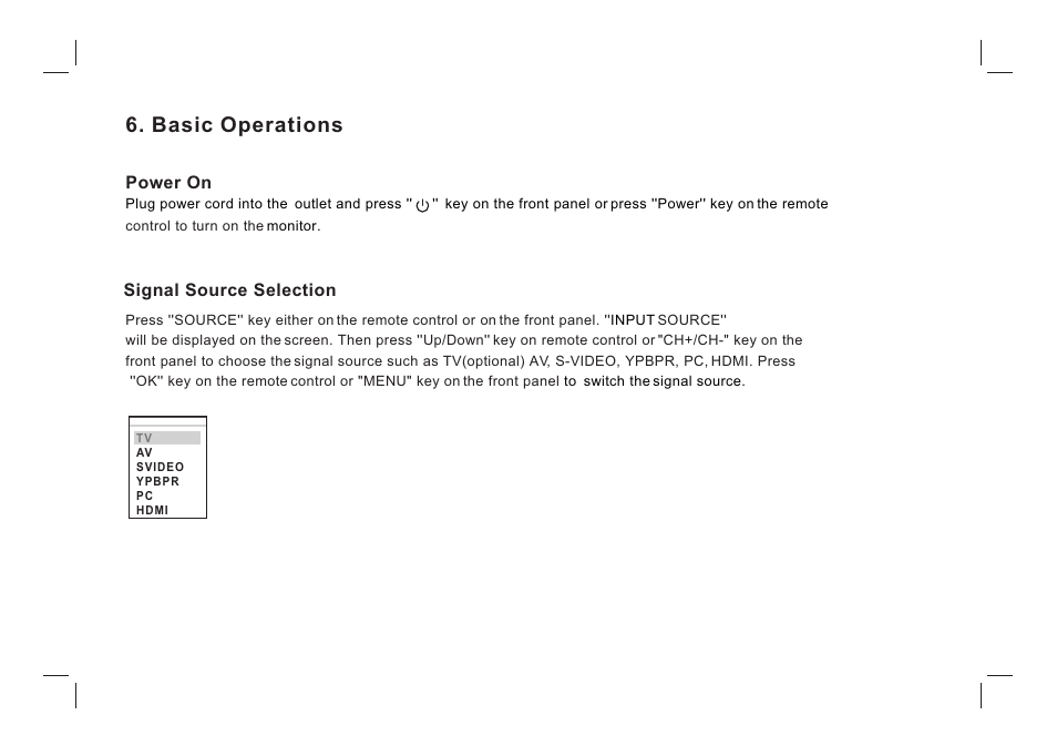 Basic operations | ViewEra V221MV User Manual | Page 12 / 23