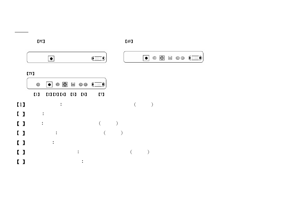 Inputs diagrams | ViewEra V180T Series User Manual | Page 21 / 30