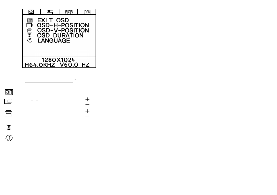 Exit the osd menu, Set the osd display time, Set the osd display language | ViewEra V171 User Manual | Page 11 / 23