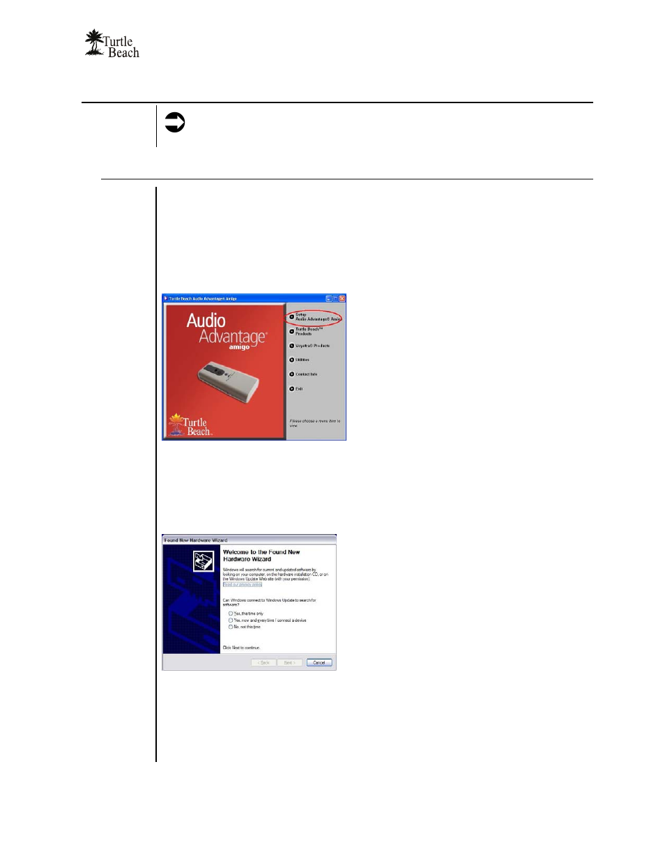 Installing amigo, Installation procedure | Turtle Beach Audio Advantage Amigo TBS-1121-01 User Manual | Page 11 / 38