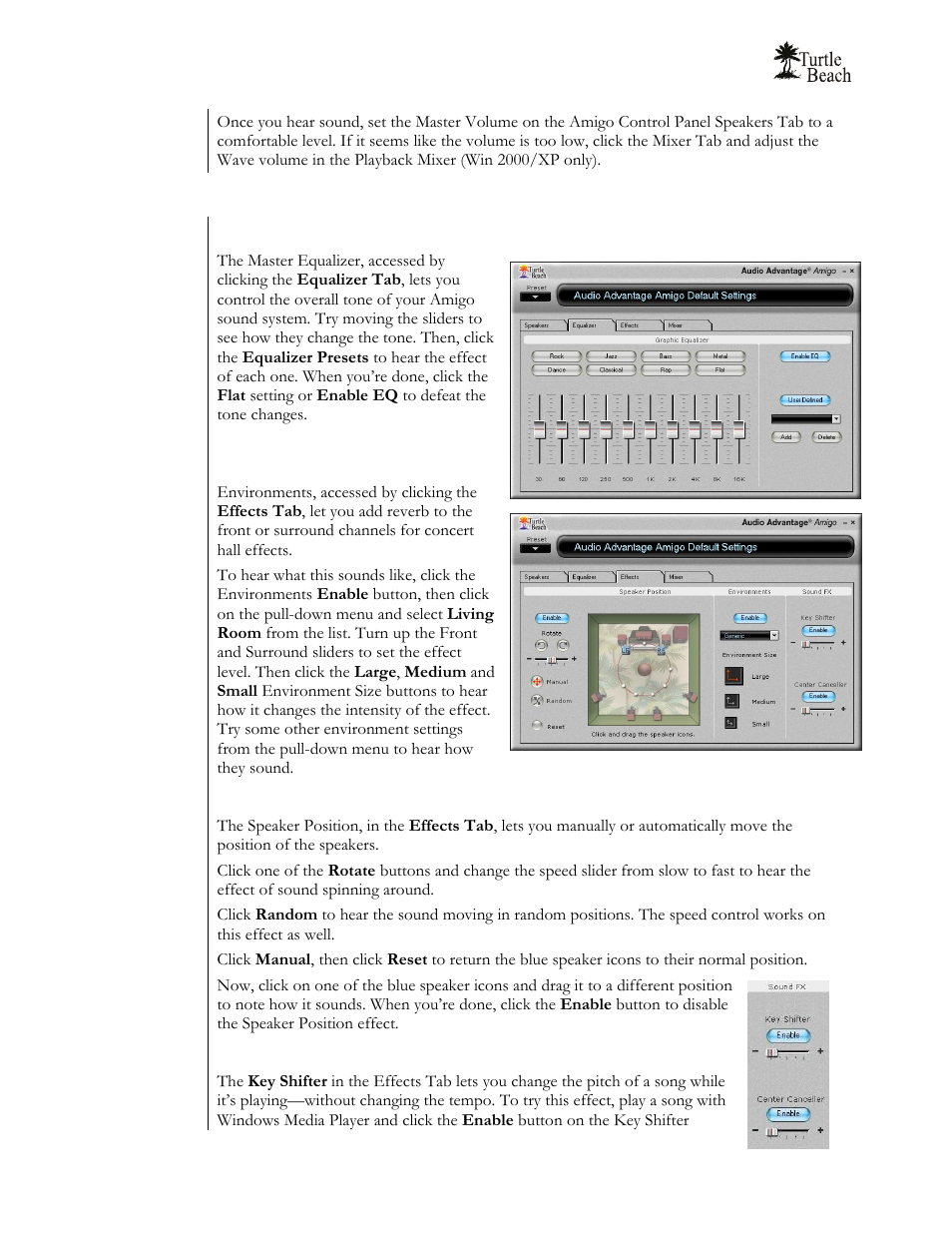 Turtle Beach Audio Advantage Amigo TBS-1121-01 User Manual | Page 20 / 38