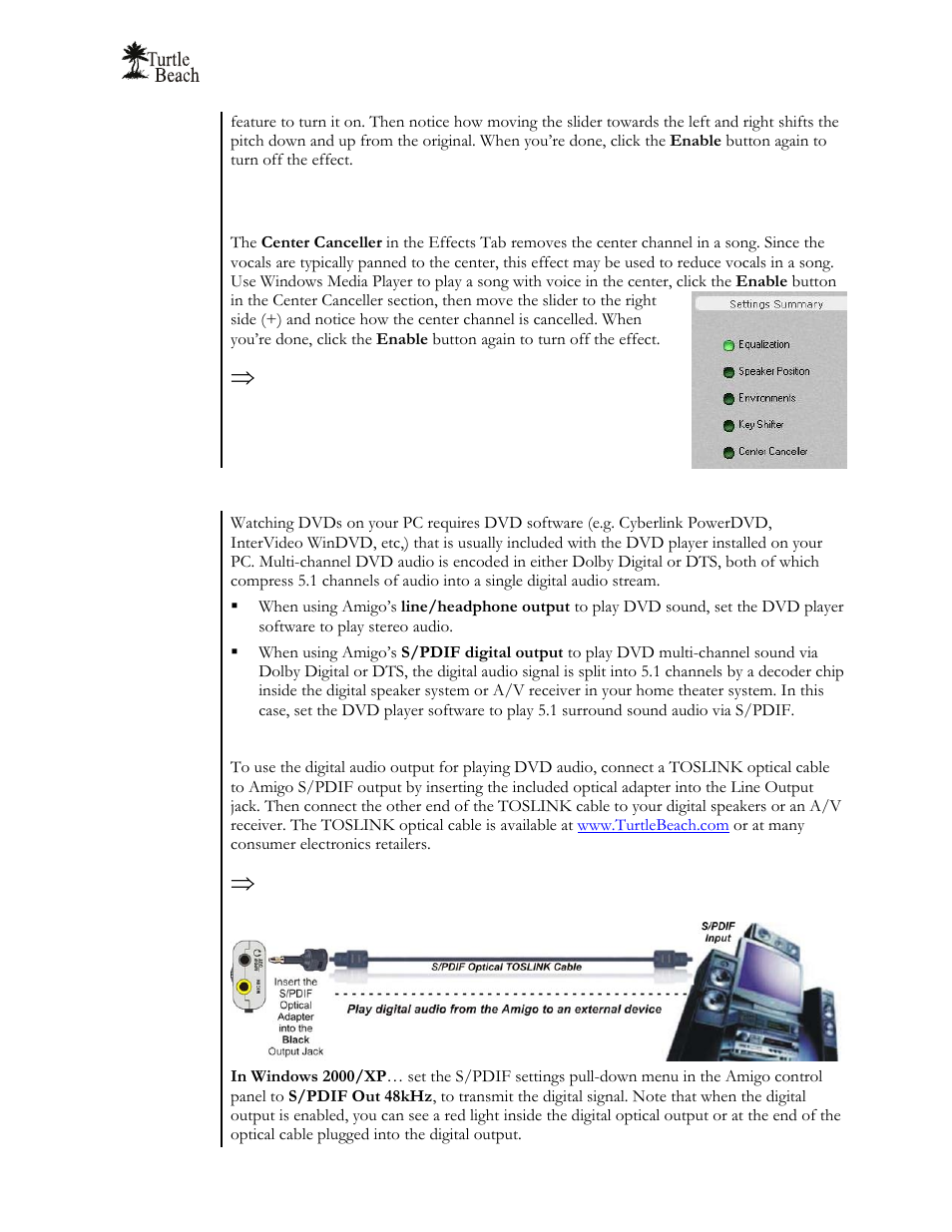 Turtle Beach Audio Advantage Amigo TBS-1121-01 User Manual | Page 21 / 38