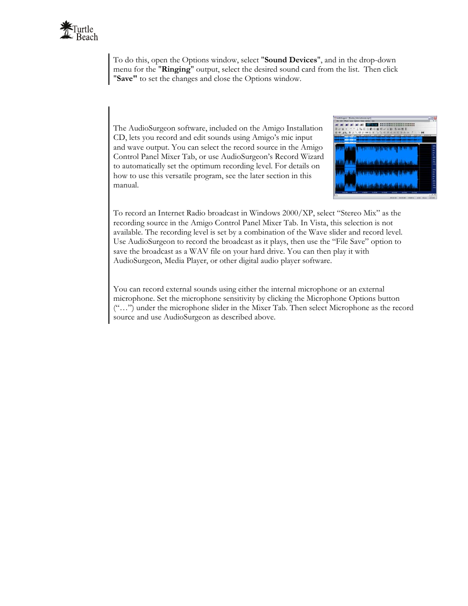 Turtle Beach Audio Advantage Amigo TBS-1121-01 User Manual | Page 23 / 38