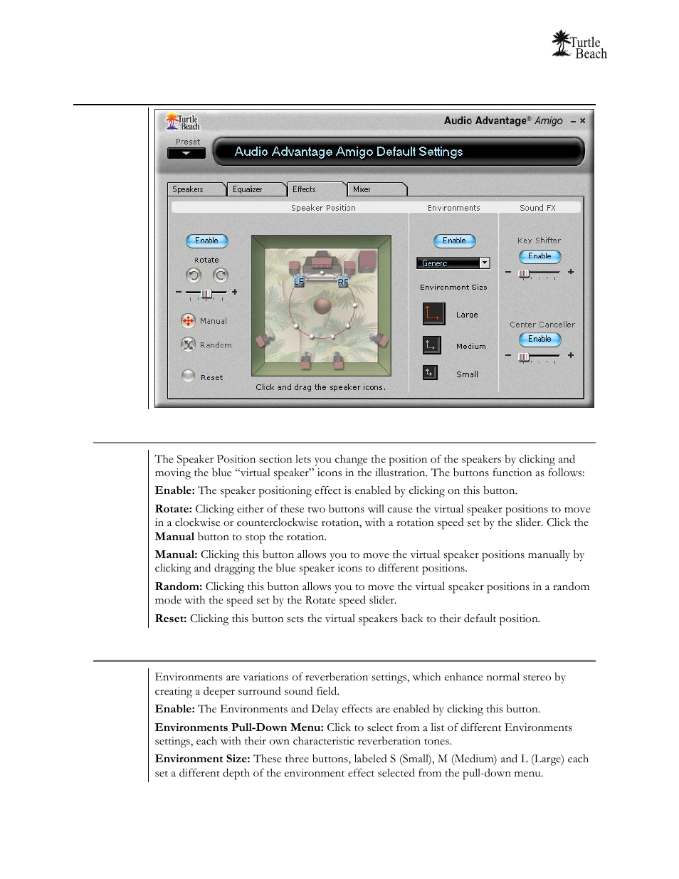Effects tab | Turtle Beach Audio Advantage Amigo TBS-1121-01 User Manual | Page 30 / 38