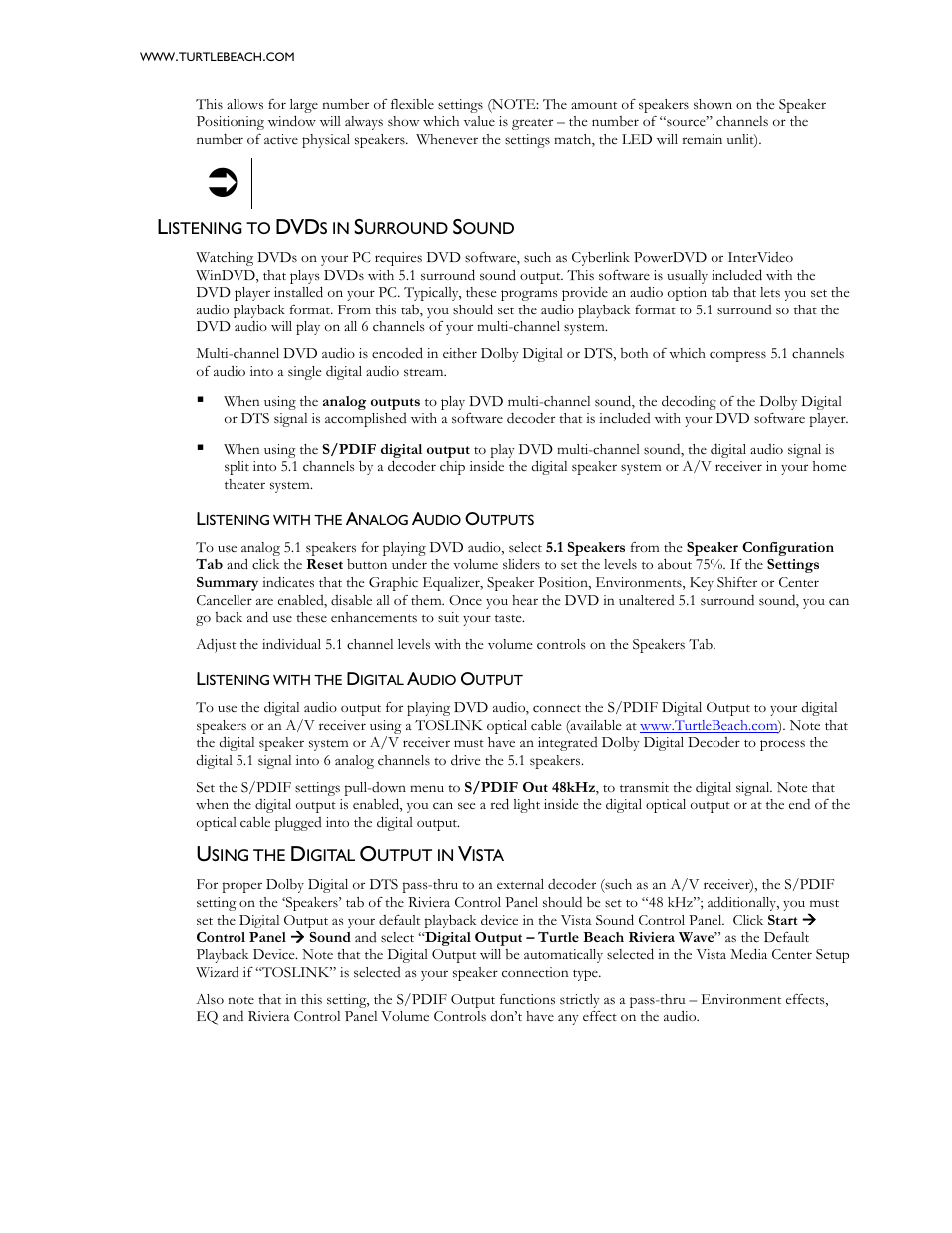 Turtle Beach 5.1 Channel Surround Sound Riviera User Manual | Page 17 / 29