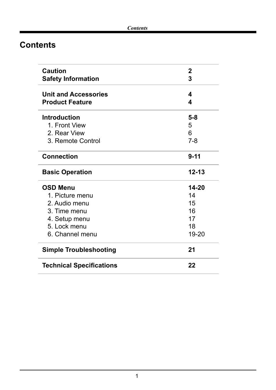 VIORE LC22VF59 User Manual | Page 3 / 28