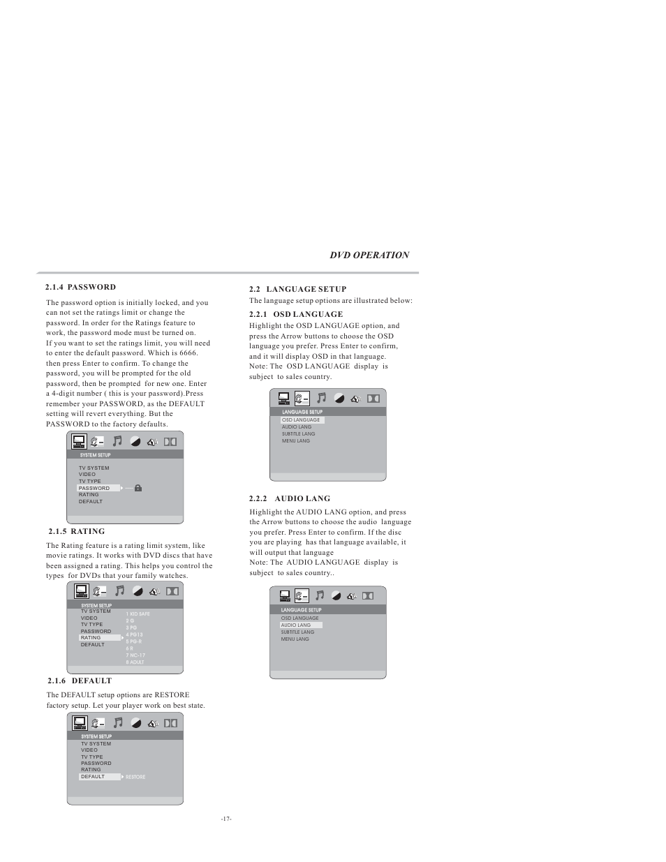 Dvd operation | VIORE LCD32VH65MV User Manual | Page 18 / 26