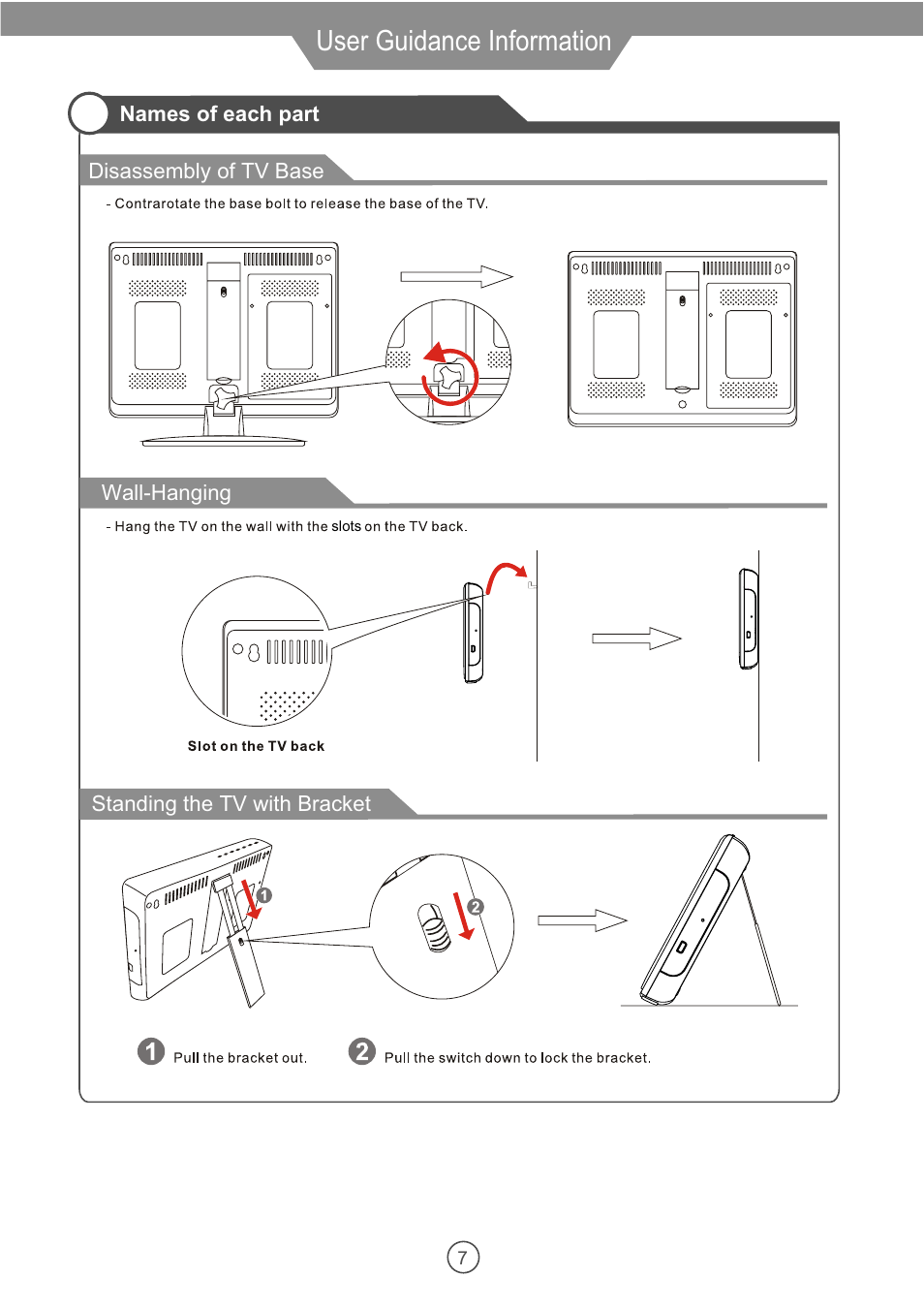 User guidance information | VIORE 10.2" PORTABLE LCD TELEVISION WITH BUILT-IN DVD PLAYER PLCD10V59 User Manual | Page 10 / 32