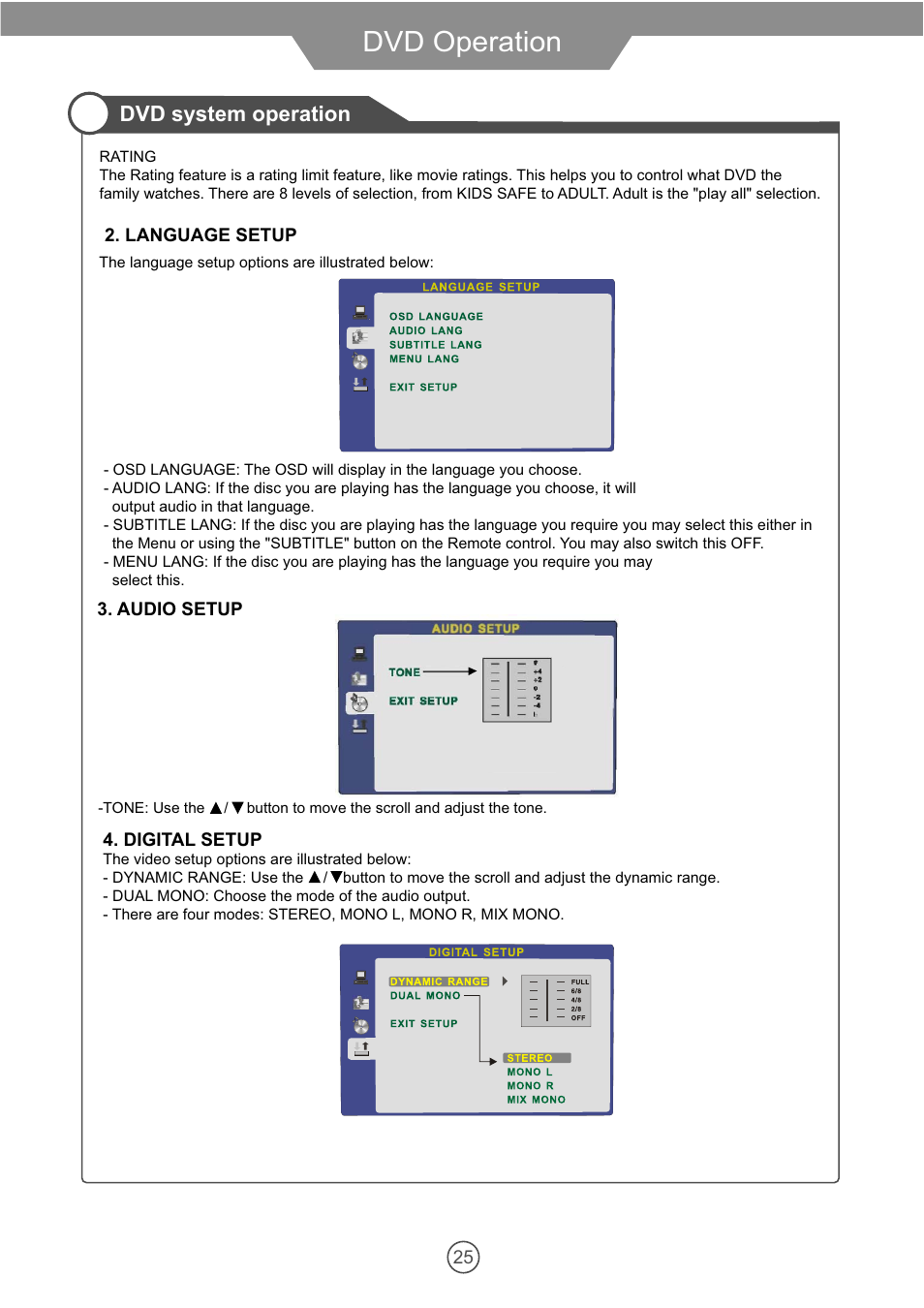 Dvd operation, Dvd system operation | VIORE 10.2" PORTABLE LCD TELEVISION WITH BUILT-IN DVD PLAYER PLCD10V59 User Manual | Page 28 / 32