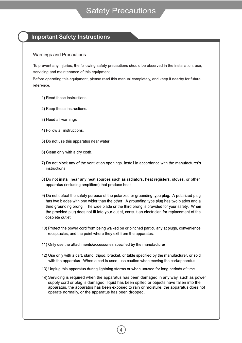 Safety precautions | VIORE 10.2" PORTABLE LCD TELEVISION WITH BUILT-IN DVD PLAYER PLCD10V59 User Manual | Page 7 / 32