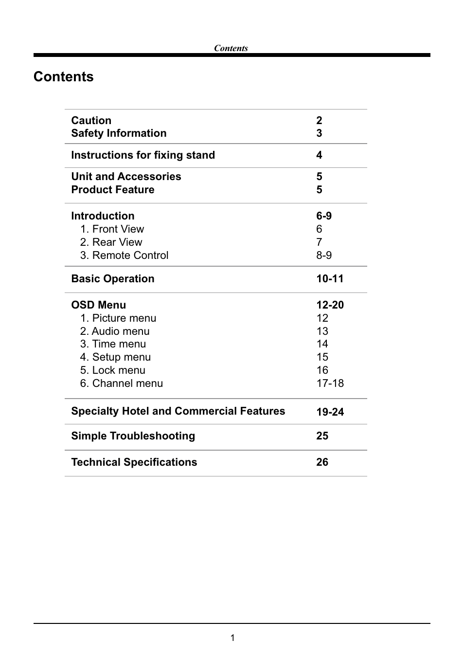 VIORE LC40VF5HTL User Manual | Page 2 / 28