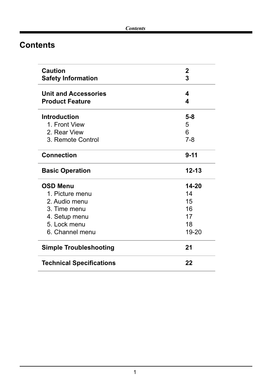 VIORE LED22VF60 User Manual | Page 3 / 25