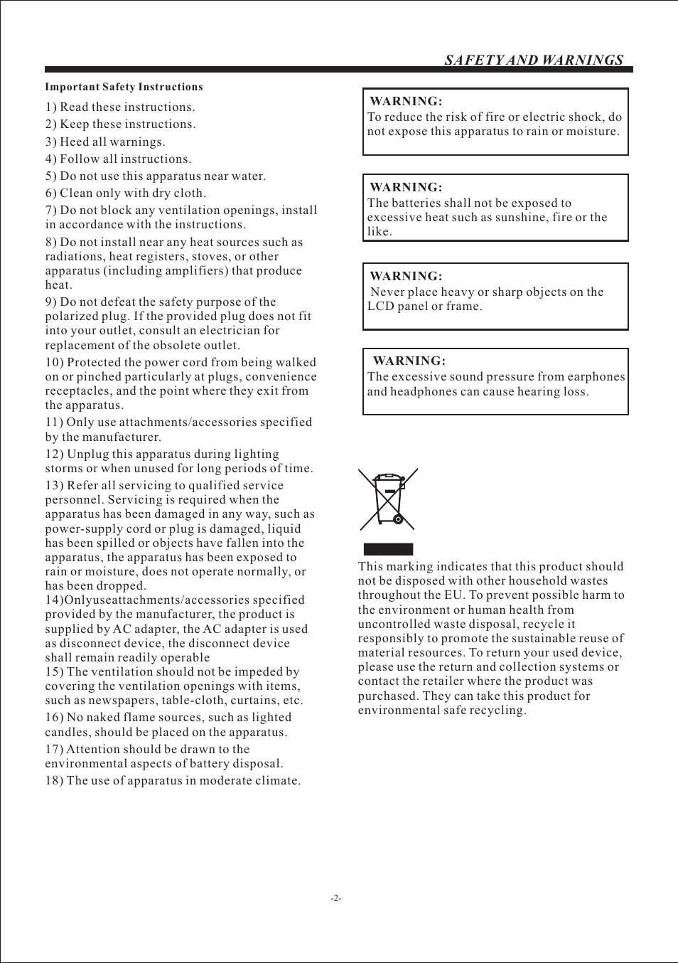 VIORE LED22VF50 User Manual | Page 3 / 19