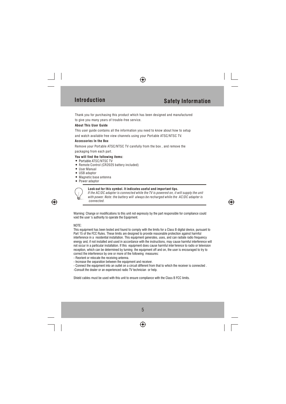 Т³гж 6, Introduction, Safety information | VIORE PLC7V96 User Manual | Page 6 / 22
