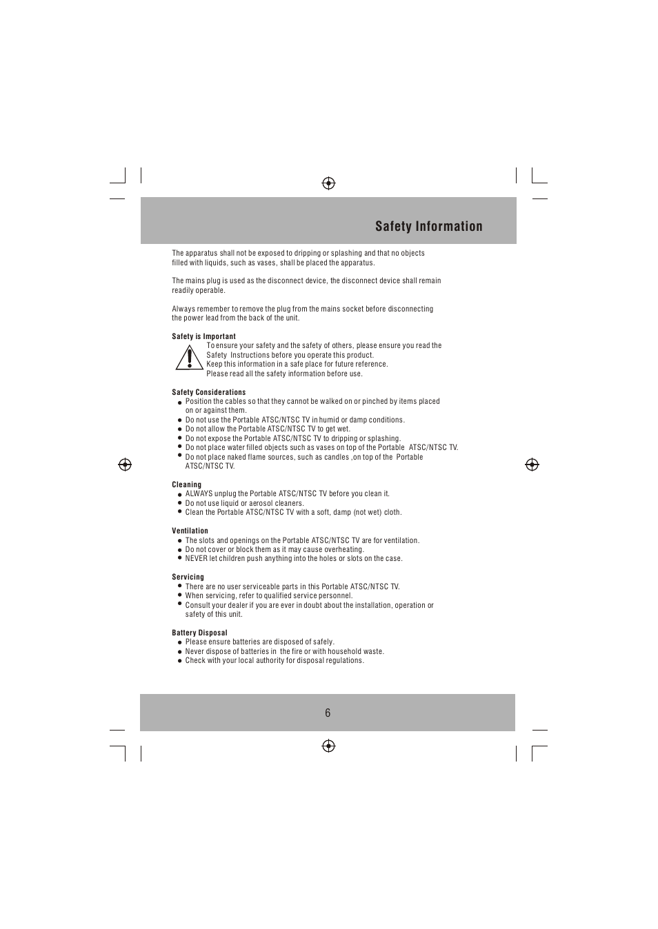 Т³гж 7, Safety information | VIORE PLC7V96 User Manual | Page 7 / 22