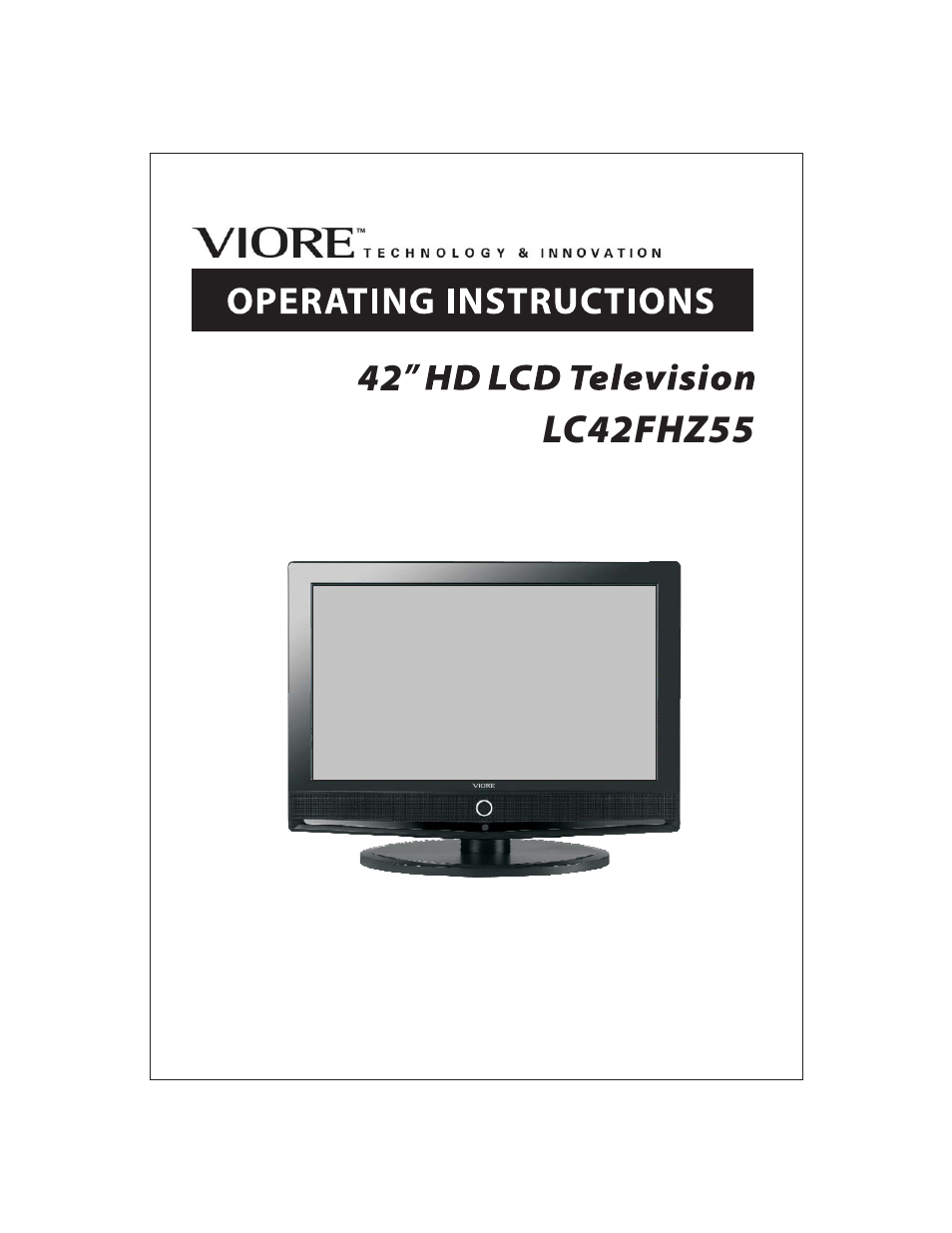 VIORE LC42FHZ55 User Manual | 17 pages