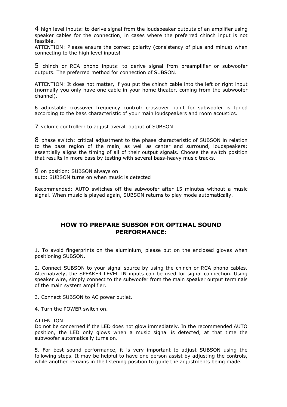 Vienna Acoustics Subson User Manual | Page 5 / 7