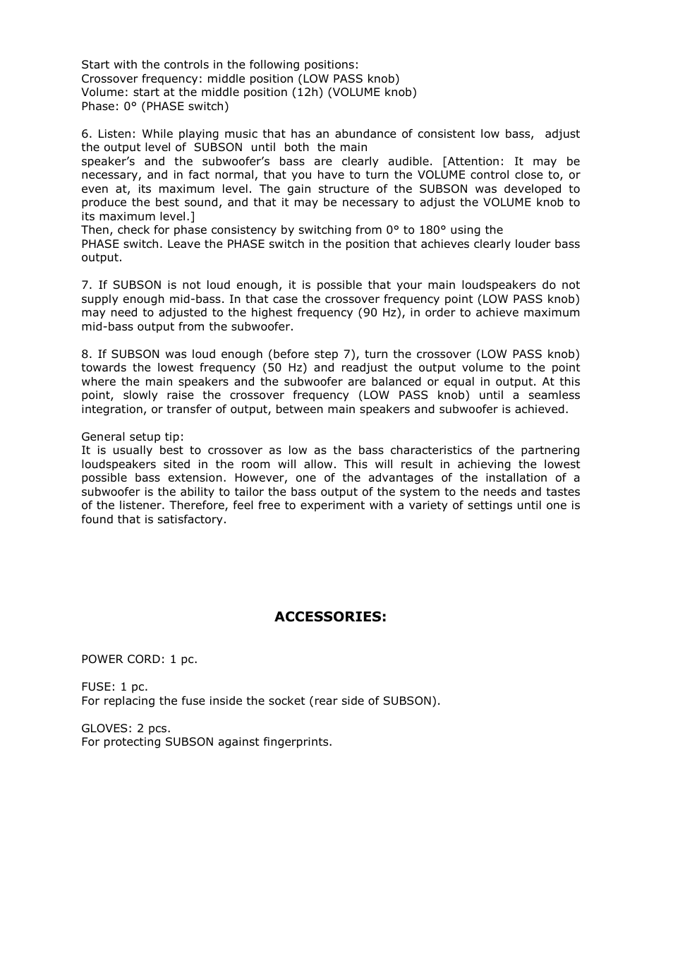 Vienna Acoustics Subson User Manual | Page 6 / 7
