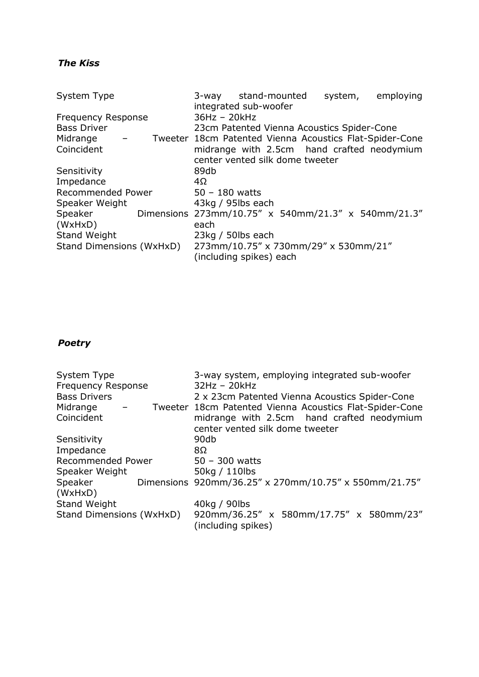 Vienna Acoustics Klimt The Kiss User Manual | Page 13 / 13