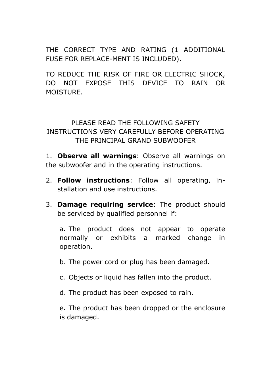 Vienna Acoustics Principal Grand User Manual | Page 3 / 12