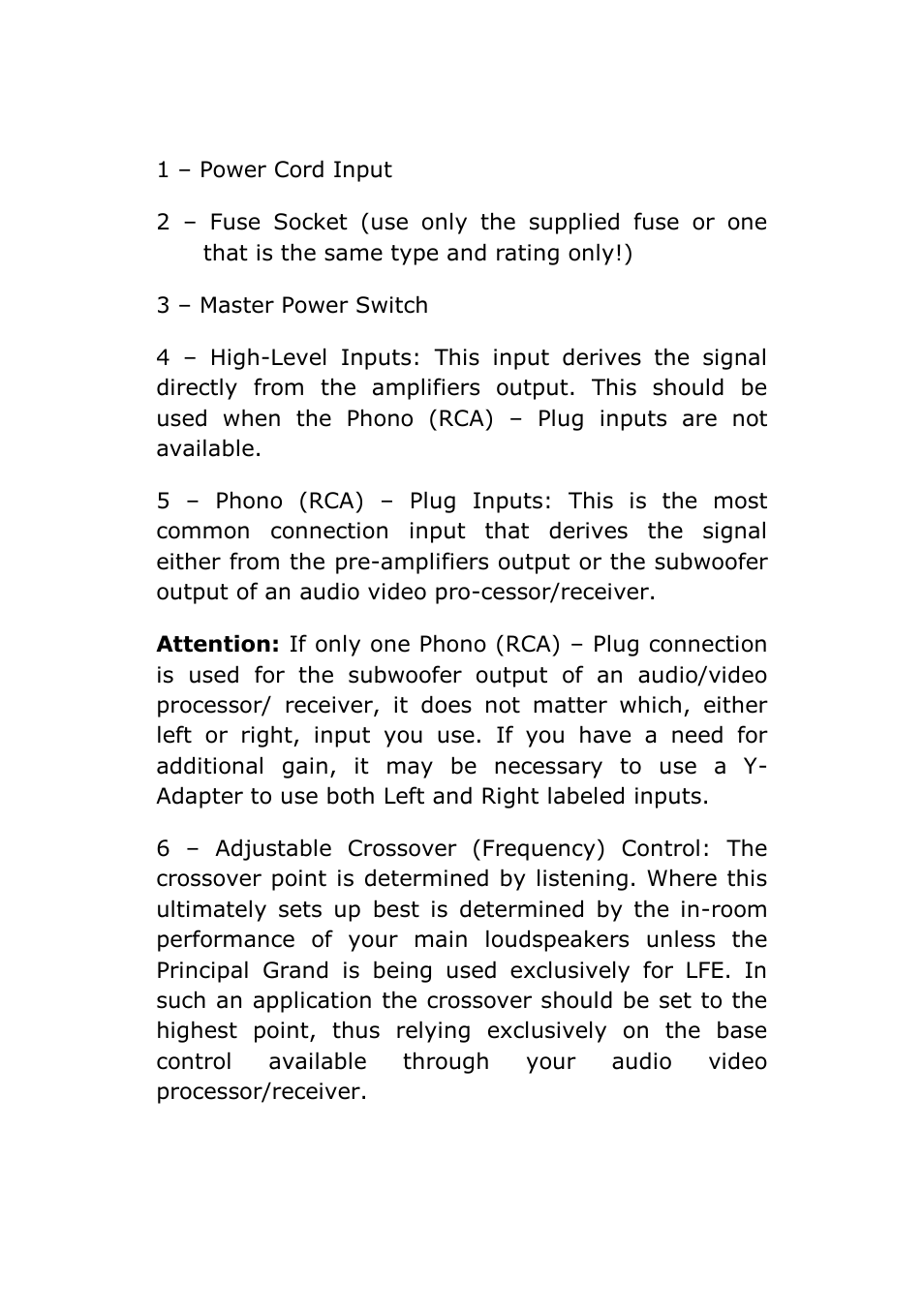 Vienna Acoustics Principal Grand User Manual | Page 7 / 12