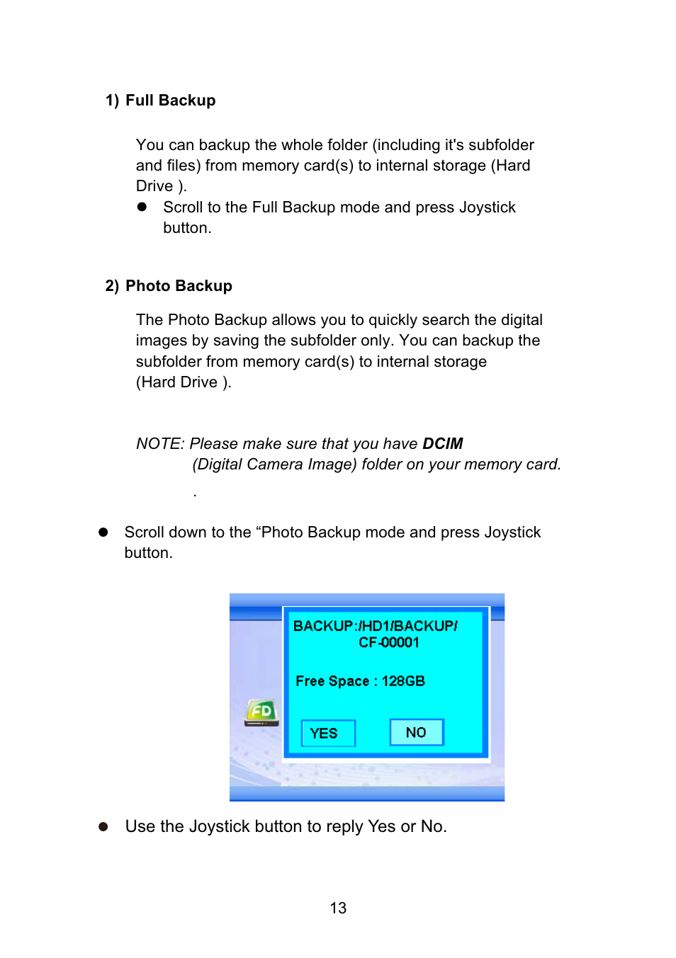 VOSONIC Portable Photo Storage VP5500 User Manual | Page 13 / 31