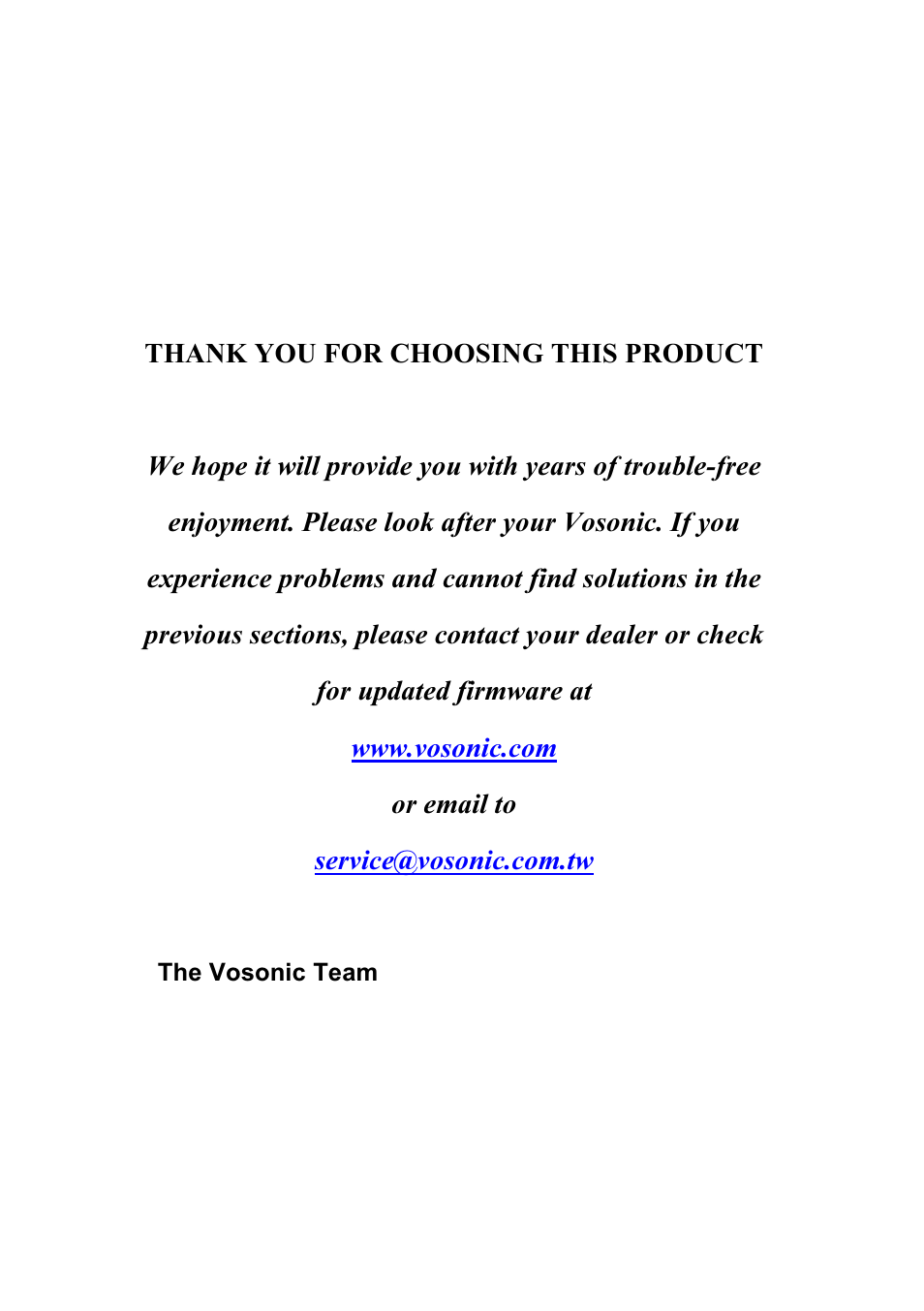 VOSONIC Portable Photo Storage VP5500 User Manual | Page 31 / 31