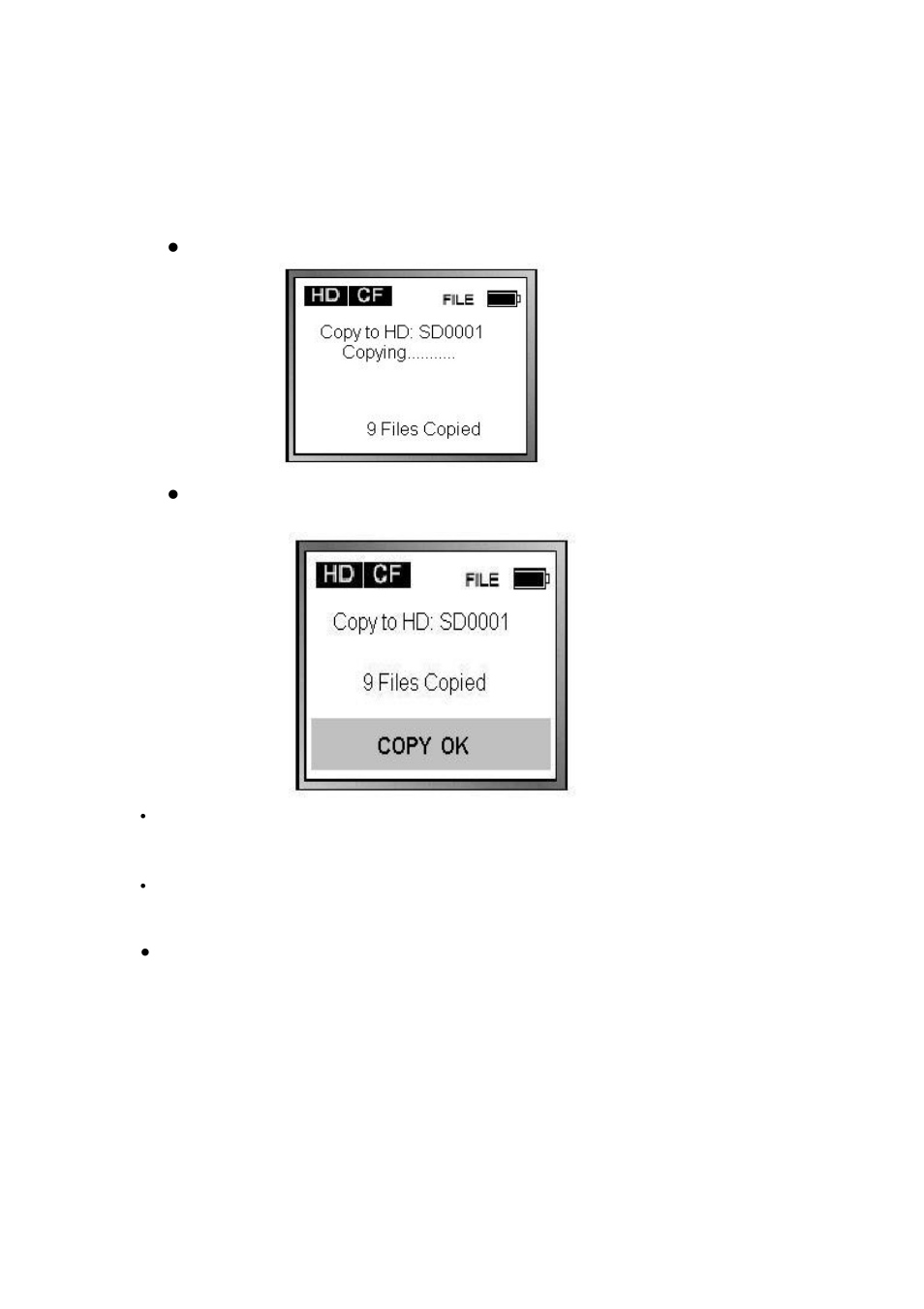 Auto power off function, Battery recharge | VOSONIC VP2160 User Manual | Page 11 / 17