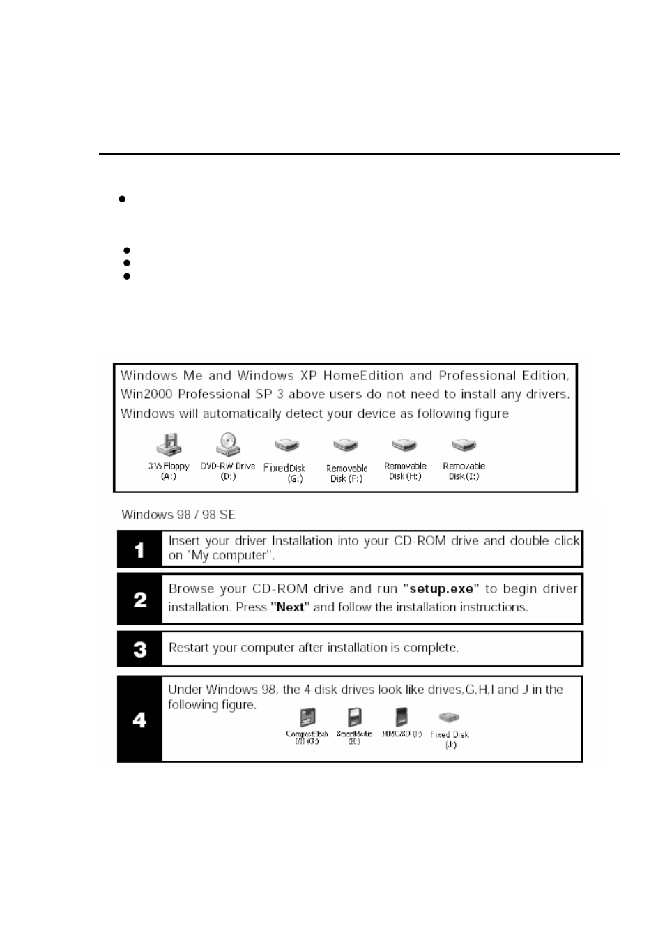 Using the x’s-drive ii, Driver installation | VOSONIC VP2160 User Manual | Page 8 / 17