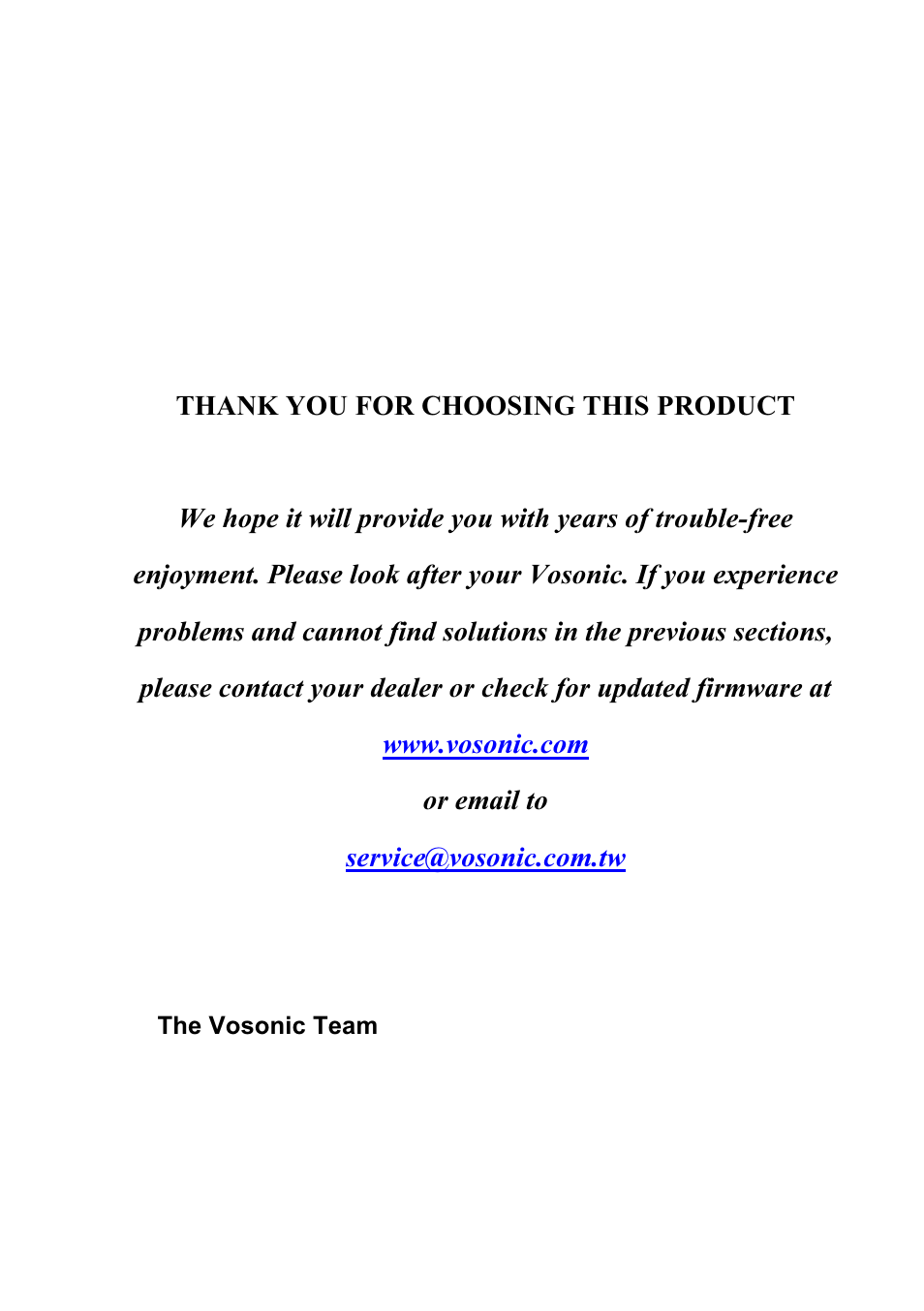 VOSONIC GV6200 User Manual | Page 21 / 22